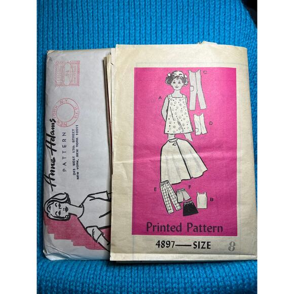 Annie Adams 4897 pattern Girls A line dress overalls pants shorts skirt top cape - Picture 1 of 6